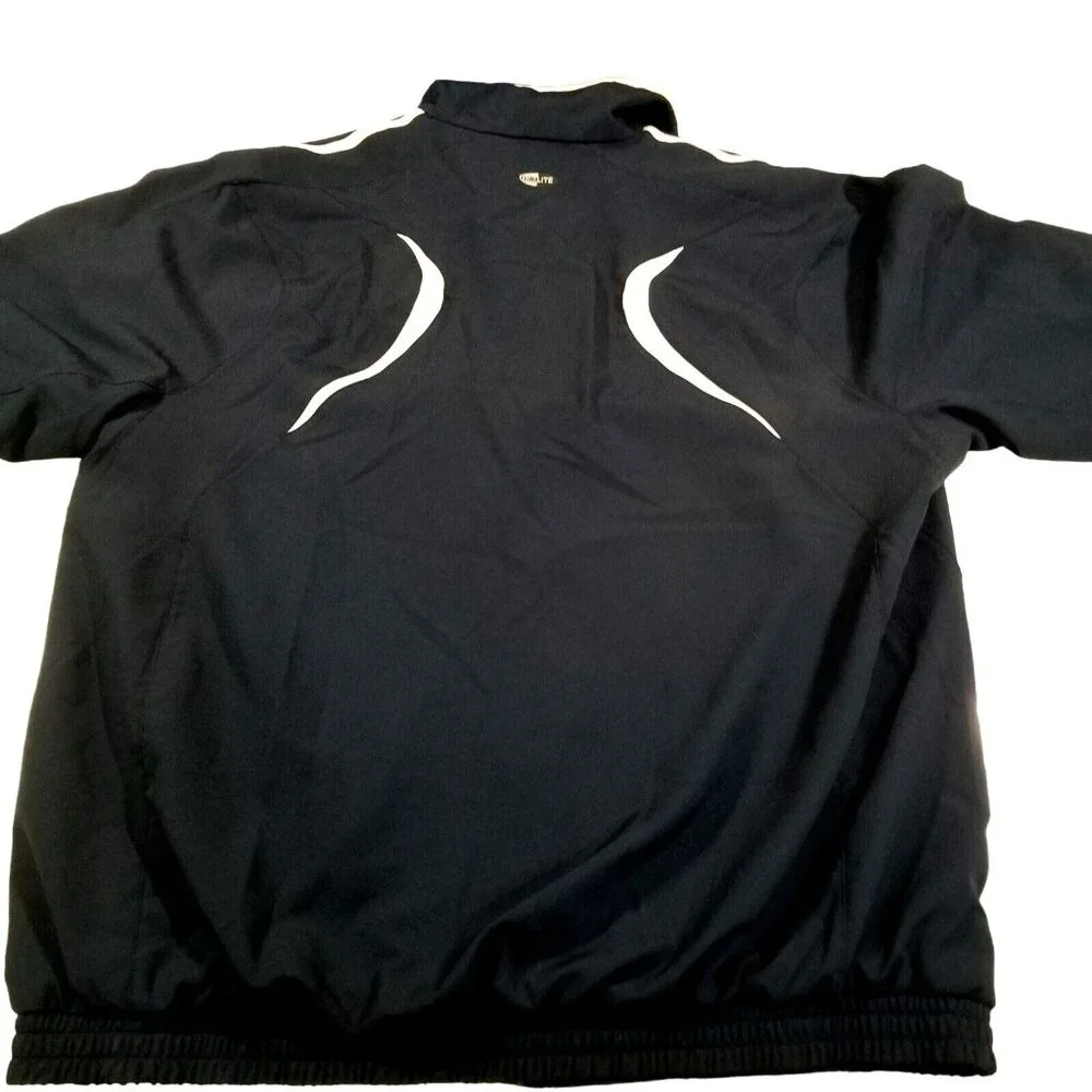 Adidas Y2K Mens Dark Navy Full Zip Up Track Jacket Soccer Athletic Retro Size 2X